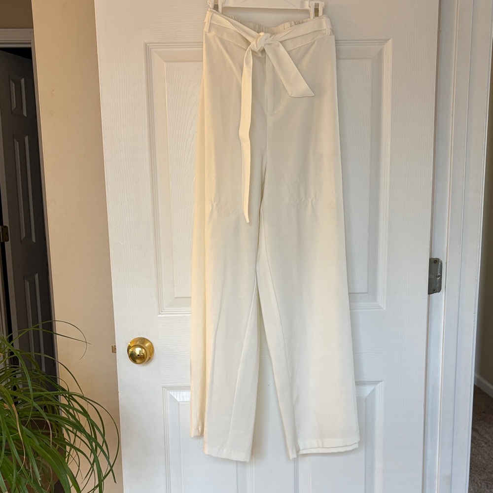 Elegant Cream Women's Pants